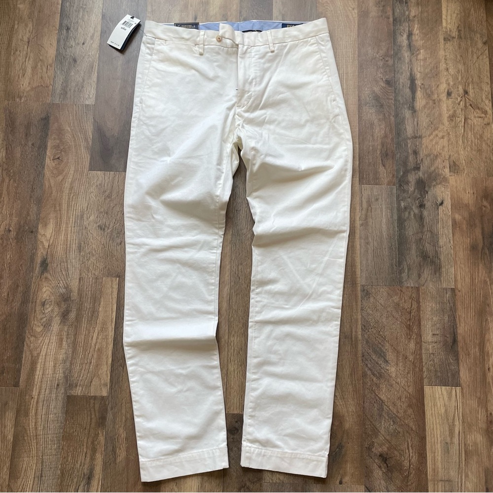 Polo Ralph Lauren Stretch Slim Fit Men's White Dress Pants